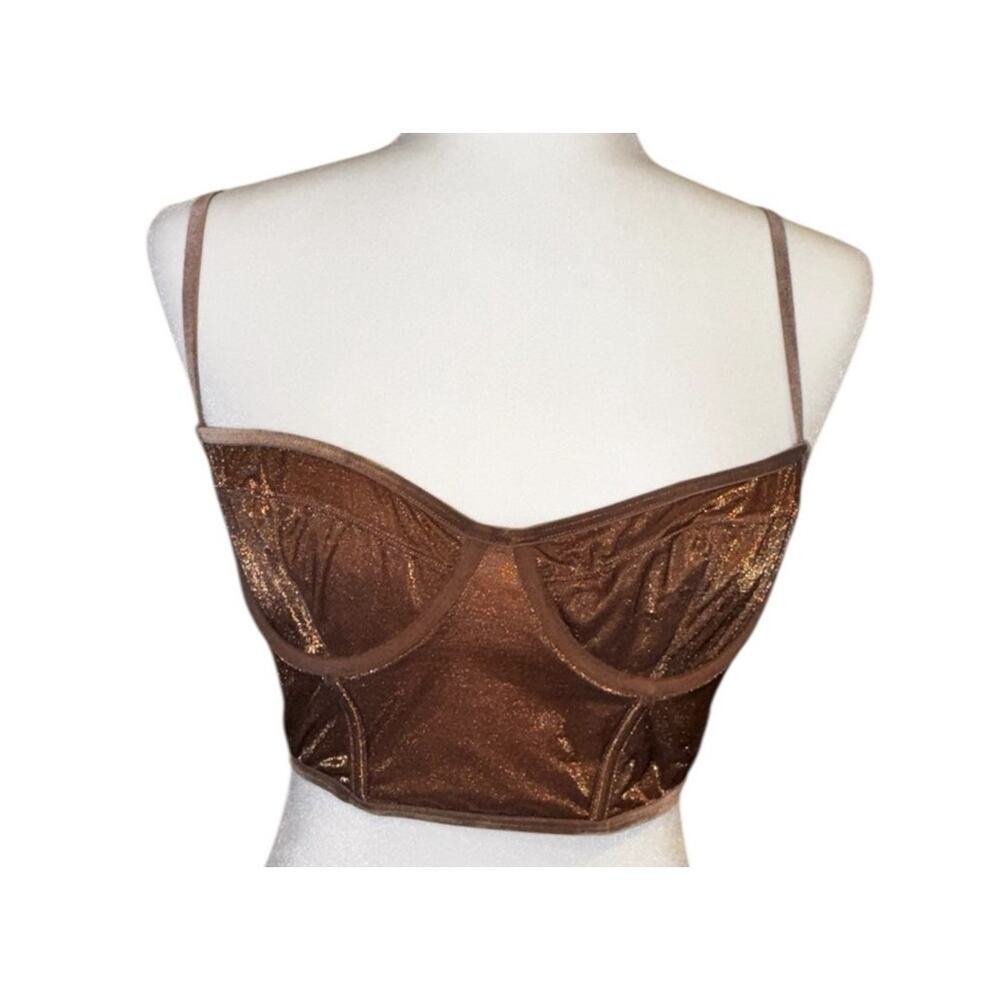 SKIMS Glissenette Cropped Corset in Sz Medium/Chai